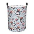 Adobk I Love USA Print Laundry Basket,irty Clothes Hamper with Handle