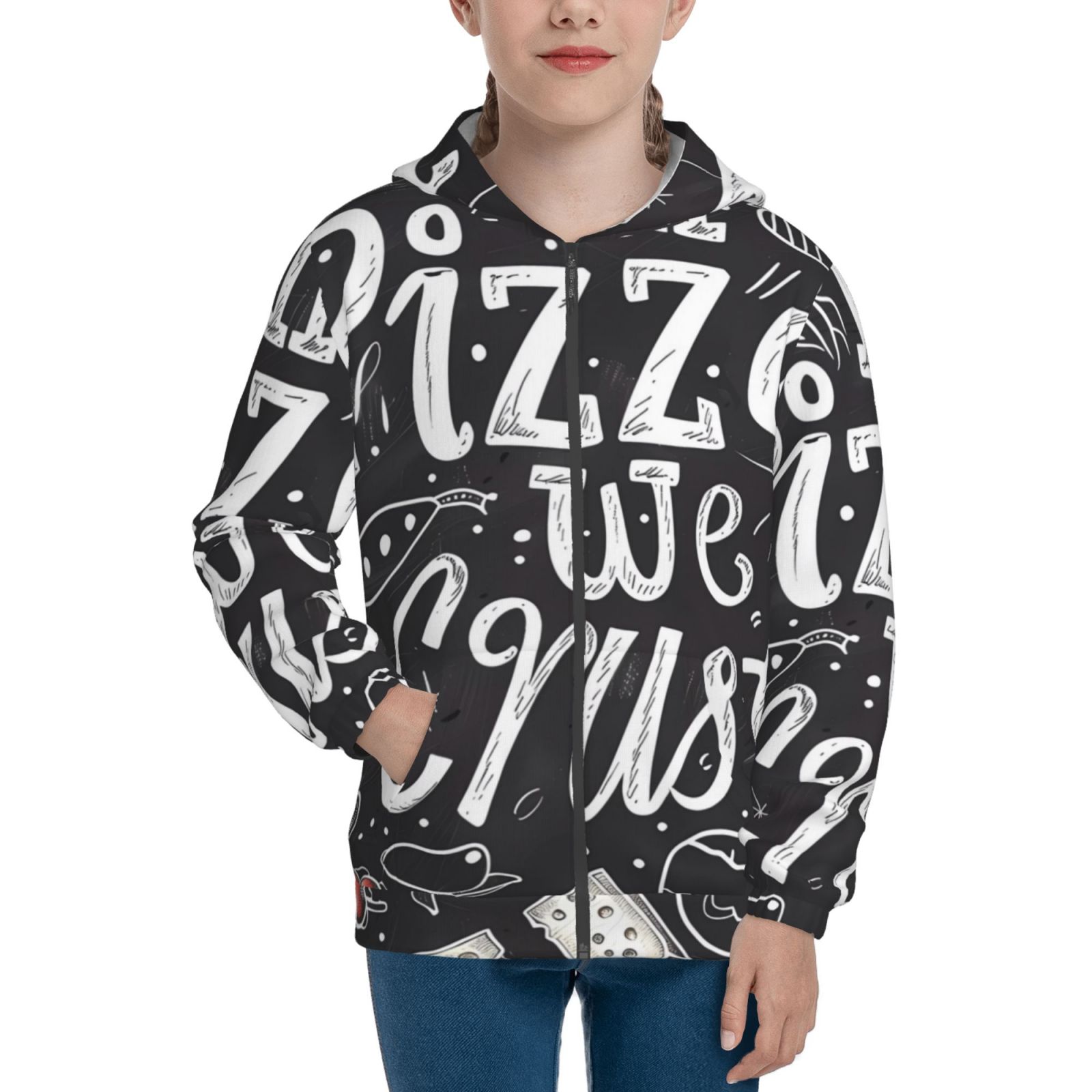 Adobk In Pizza We Crust Art Print Teenage Hoodies Fashion Crew Neck