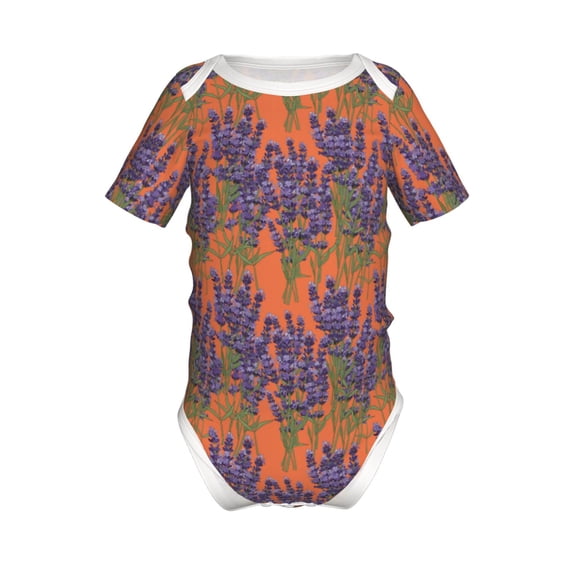 Adobk Lavender Flowers Print Baby Climbing Clothes,Jumpsuit Rompers ...