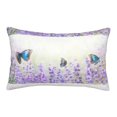 thumbnail image 1 of Adobk Lavender and Butterfly Print Pillowcases Cotton Queen Pillow Cases,14"x20" ,Soft and Breathable, 1 of 8