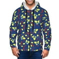 Adobk Lemons And Chili Print Mens Fullzip Hoodie, Zipup Hooded Sweatshirt,Pullover & Full Zip