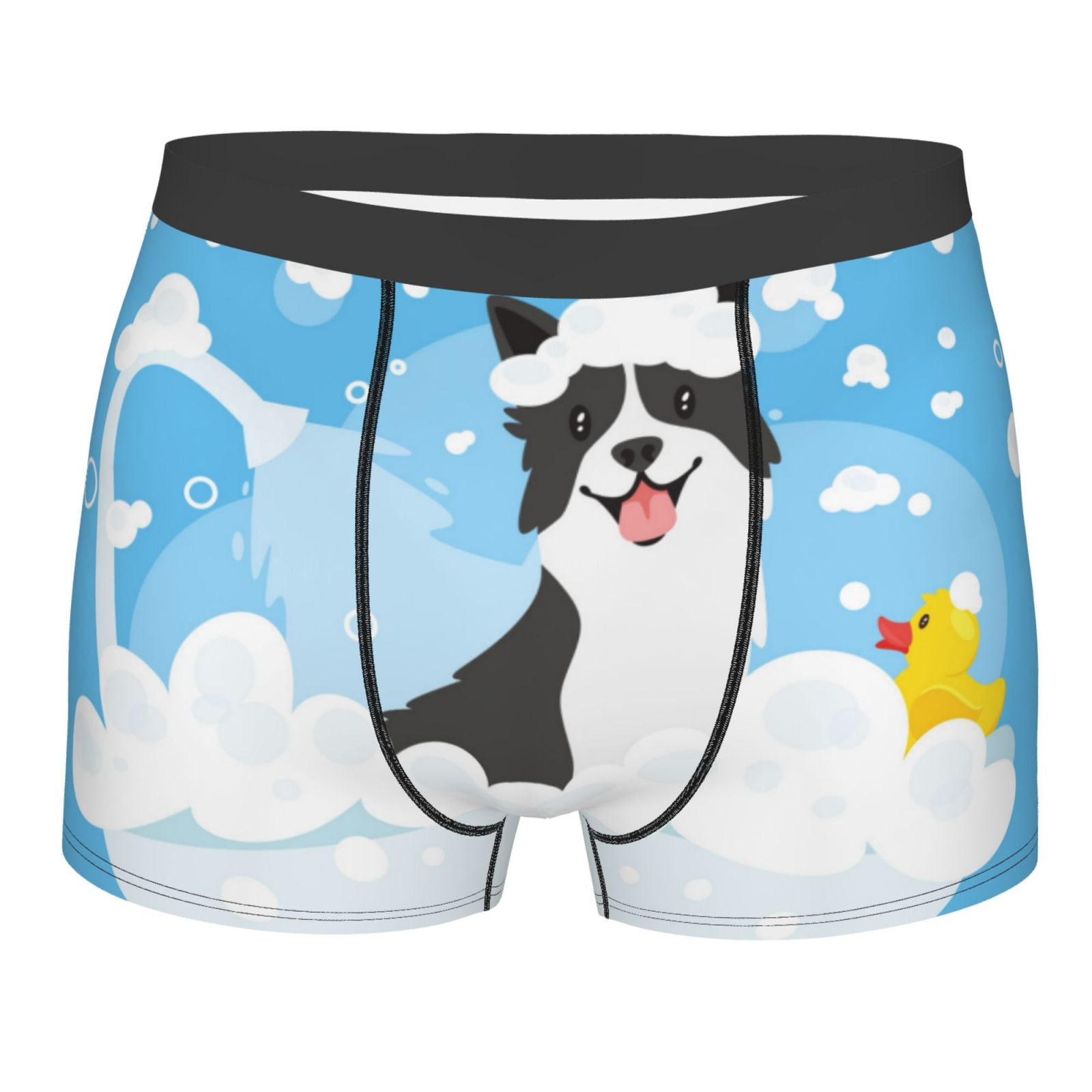 Adobk Men'S Collie In Bathtub Boxer Briefs,Moisture Wicking ...