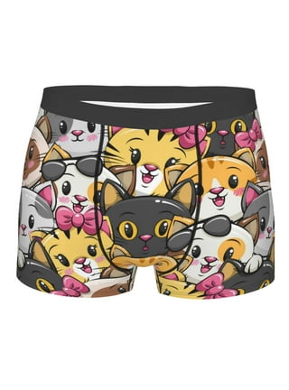 Loose Hello Kitty Panties Male Cartoon Pattern Shorts Pure Cotton Soft  Boxer Kawaii Boyfriend Underwear Briefs Clothes Gifts 