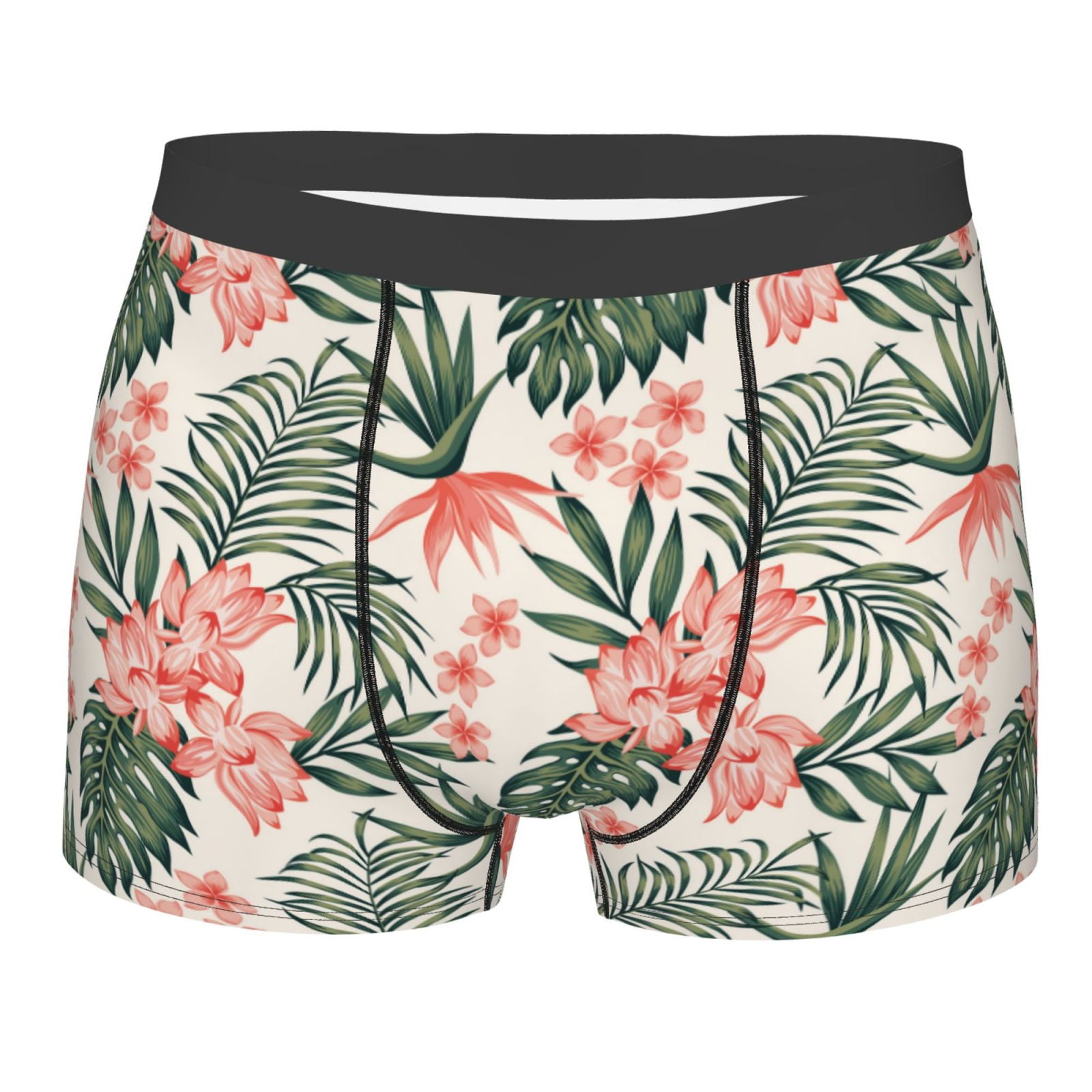 Adobk Men's Lilies Flowers Boxer Briefs,Moisture Wicking & Breathable