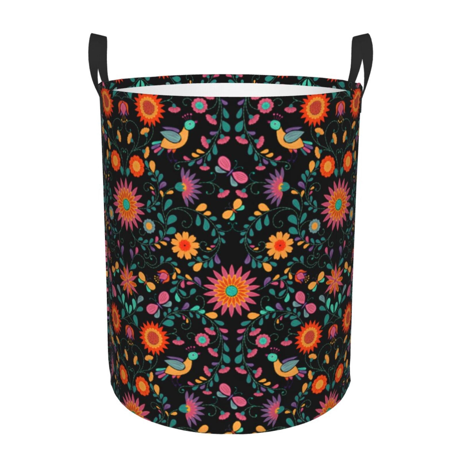 Yellow And Purple Mexican Baja Laundry Basket