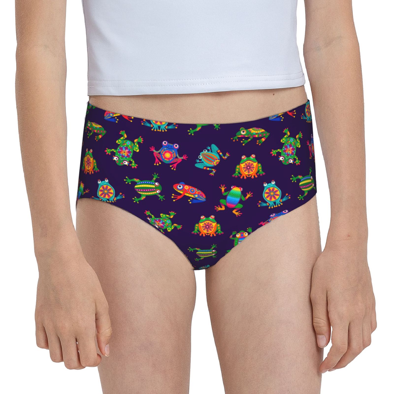 Adobk Mexican Frogs Print 100% Cotton Girls Underwear Comfort Toddler ...