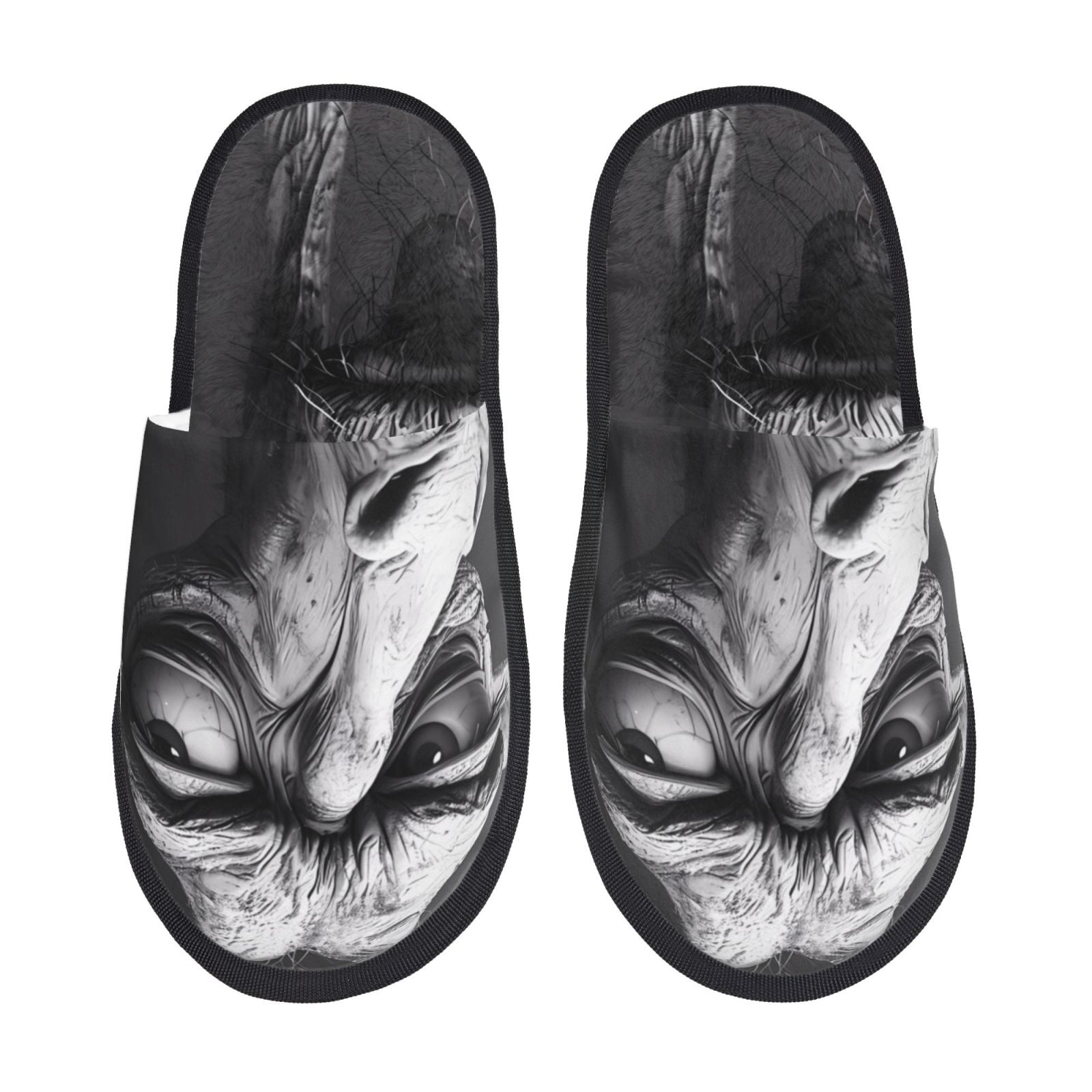 Adobk Monochrome Giraffe Expression Print Slippers Indoor Outdoor,Retro