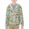 Adobk Mushroom House Insect Frog Print Rash Guard Long Sleeve UPF 50