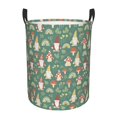 Adobk Mushrooms Gnome Print Laundry Basket,irty Clothes Hamper with