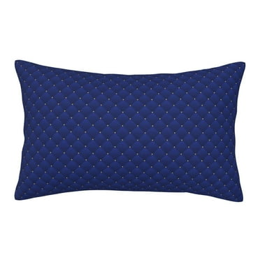 Adobk Navy Blue Print Pillowcases Cotton Queen Pillow Cases,14"x20",Soft and Breathable
