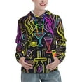 Adobk Neon Bar Drinks Print Womens Casual Hoodies Long Sleeve