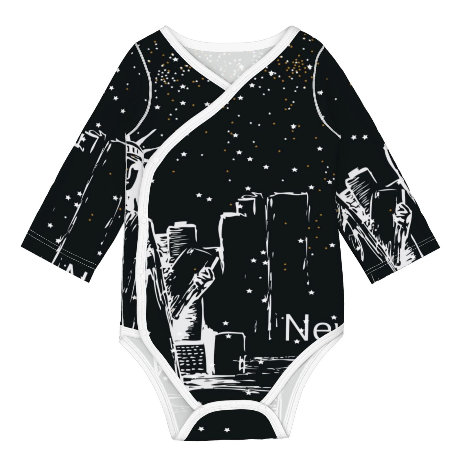 Adobk New York City1 Print Baby LongSleeve Bodysuit Baby Clothes