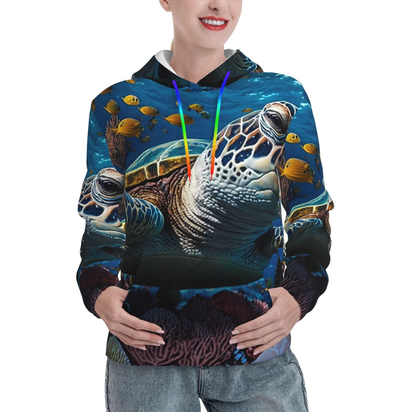 Koloa Surf Hawaiian Turtle Logo Hoodie - Unisex Fleece Sweatshirt, Sizes S To 5XL