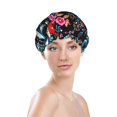 Adobk Paisley Print Shower Cap Large Shower Cap for Women Reusable