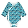 Adobk Party Shark Cute Print Baby LongSleeve Bodysuit Baby Clothes
