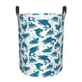 Adobk Party Shark Cute Print Laundry Basket,irty Clothes Hamper with