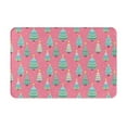 Adobk Pastel Christmas Trees on Pink Rugs Mats Door Mat Outdoor Doormat