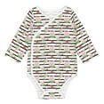 Adobk Pig And Watermelon Print Baby LongSleeve Bodysuit Baby Clothes