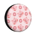 Adobk Pigs Head And Donuts Print Tire Covers, Waterproof AntiUV Sun