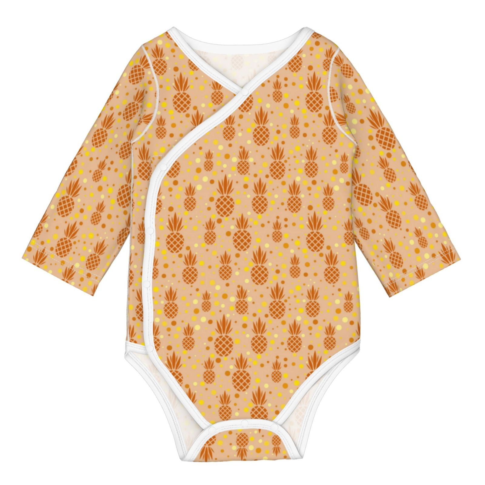 Adobk Pineapples Print Baby LongSleeve Bodysuit Baby Clothes Newborn