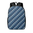 Adobk Pixel Grid Print 17 Inch Lightweight Backpack Fashion Daypack for