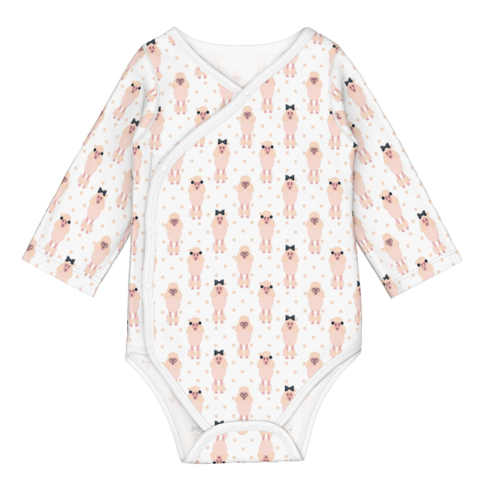 Adobk Poodle Dog Print Baby LongSleeve Bodysuit Baby Clothes Newborn