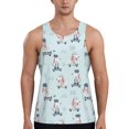 Adobk Poodle Playing Skateboard Print Men's Workout Tank Tops
