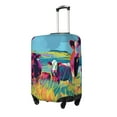 Adobk Pop Art Colorful Cows Luggage Protector Suitcase Cover, Washable