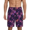 Adobk Purple Dreamcatcher Print Pajama Shorts for Men Pjs Bottoms Sleep