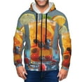 Adobk Refreshing Fruit Infused Drinks Print Mens Fullzip Hoodie, Zip