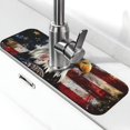 Adobk Retro American Eagle A Print Faucet Mat for Kitchen Sink,Sink