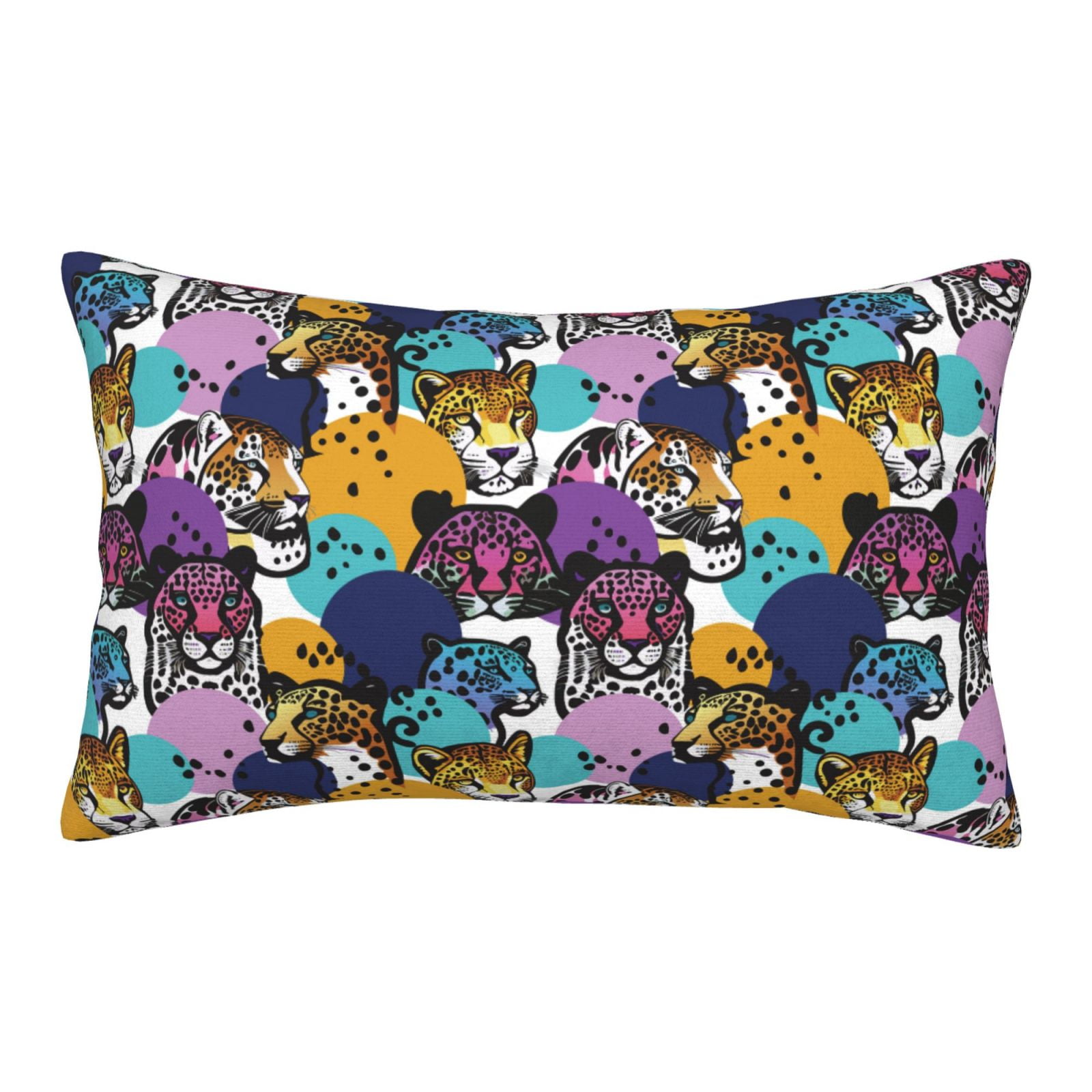 Adobk Retro Panther Print Pillowcases Cotton Queen Pillow Cases,Soft