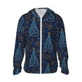 Adobk Shining Christmas Tree Men Women Full Zip Sun Protection Hoodie