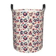 Adobk Skull Guitar record lips Print Laundry Basket,irty Clothes Hamper