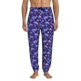 Adobk Skull daisy purple Print Men's Sweatpants Tapered Joggers for Men