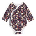 Adobk Skull record rock Print Baby LongSleeve Bodysuit Baby Clothes