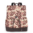 Adobk Snake Print Leather Backpack Vintage Laptop Bookbag for Women Men