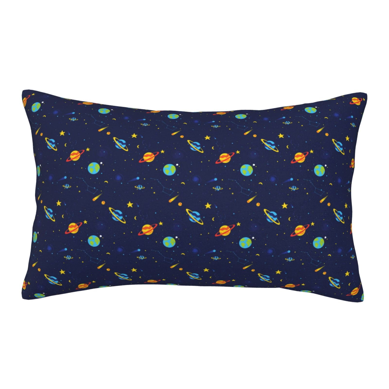 Adobk Space Galaxy Print Pillowcases Cotton Queen Pillow Cases,Soft and