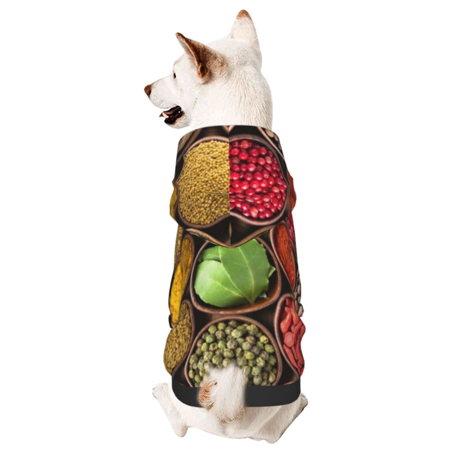 Adobk Spices And Herbs Print Dog Hoodie Dog Sweater Stylish Dog Clothes