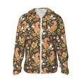 Adobk Squirrel Mushroom Yellow Flower Men Women Full Zip Sun Protection