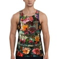 Adobk Stained Glass Floral Cake Print Men's Workout Tank Tops