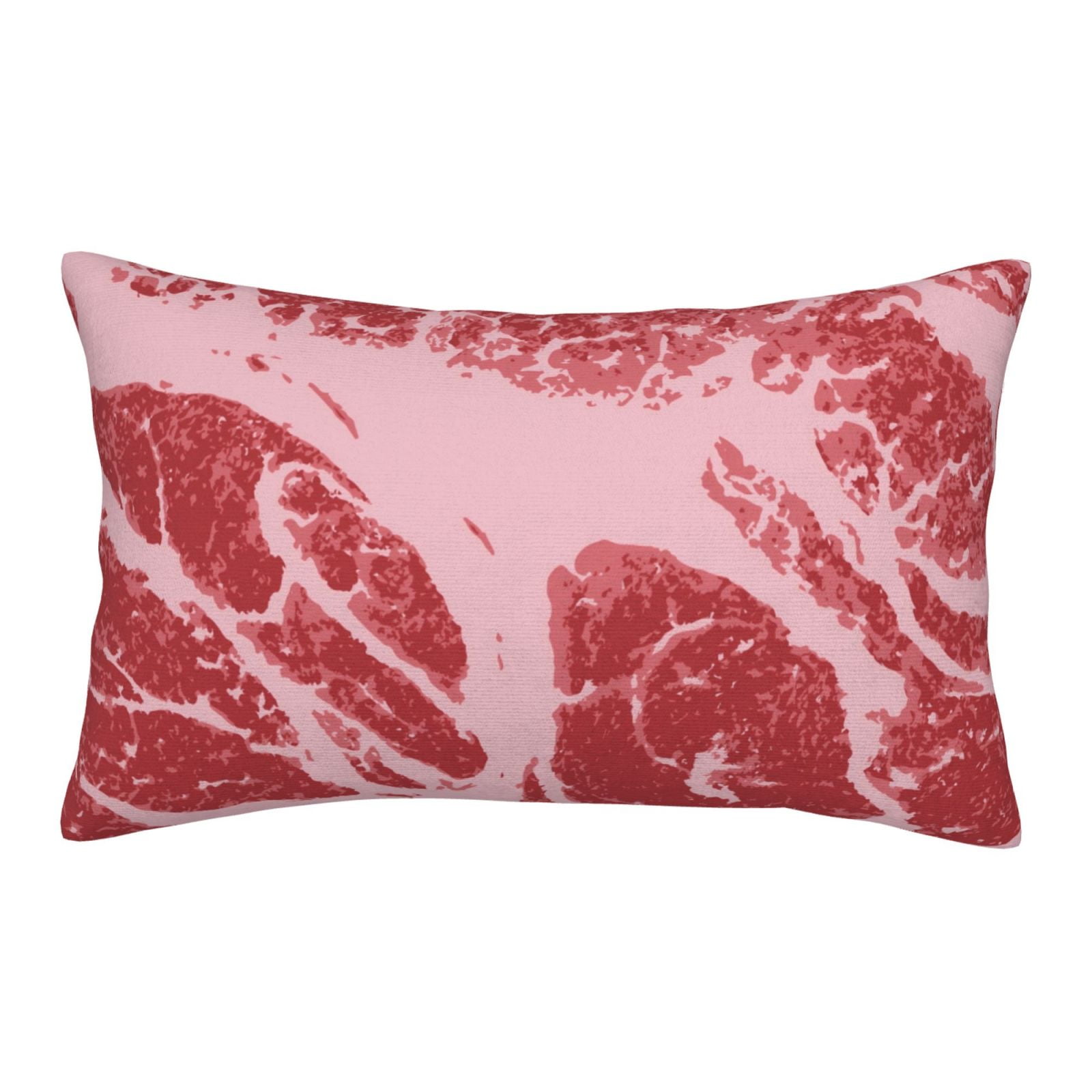 Adobk Striped Meat Print Pillowcases Cotton Queen Pillow Cases,Soft and