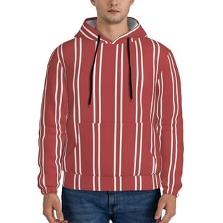 White And Red Hoodie Mens