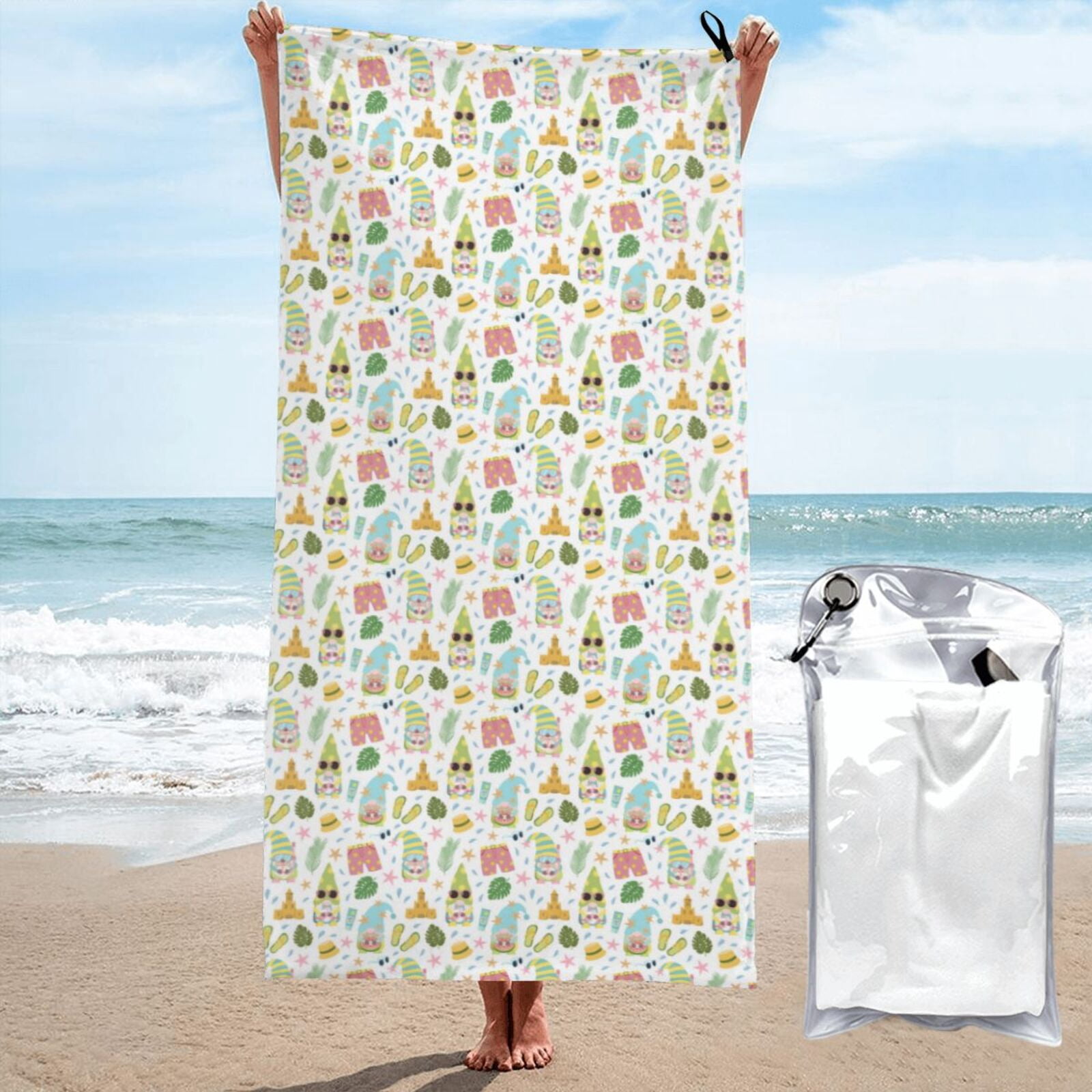 GANMP Dolphin Beach Towel 30" X 60" - Microfiber, Sand Free, Quick Dry Towel For Beach & Travel