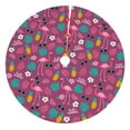 Adobk Summer Flamingo Print Christmas Tree Skirt Christmas Tree