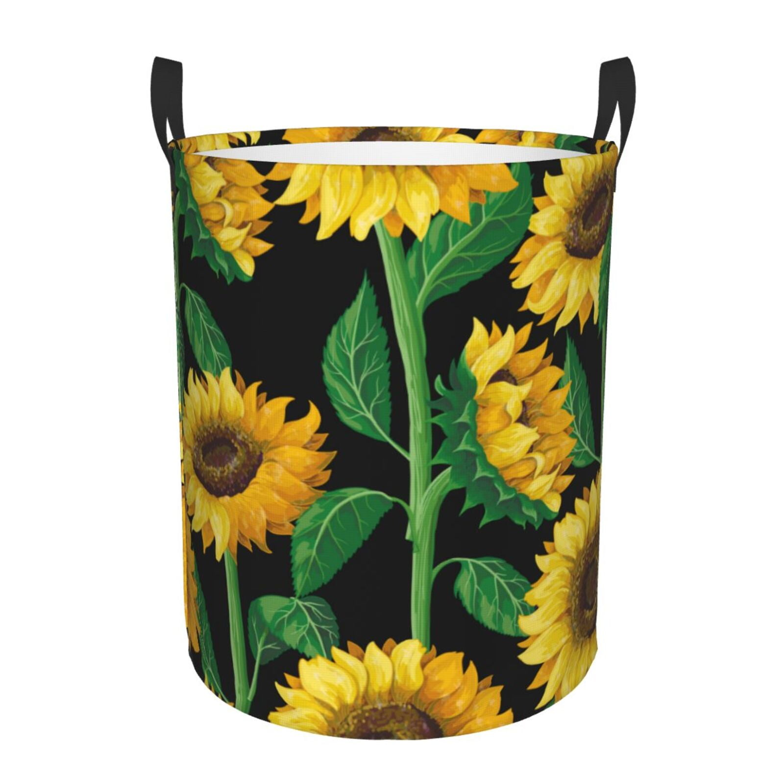 Adobk Sunflower 1 Print Laundry Basket,irty Clothes Hamper with Handle