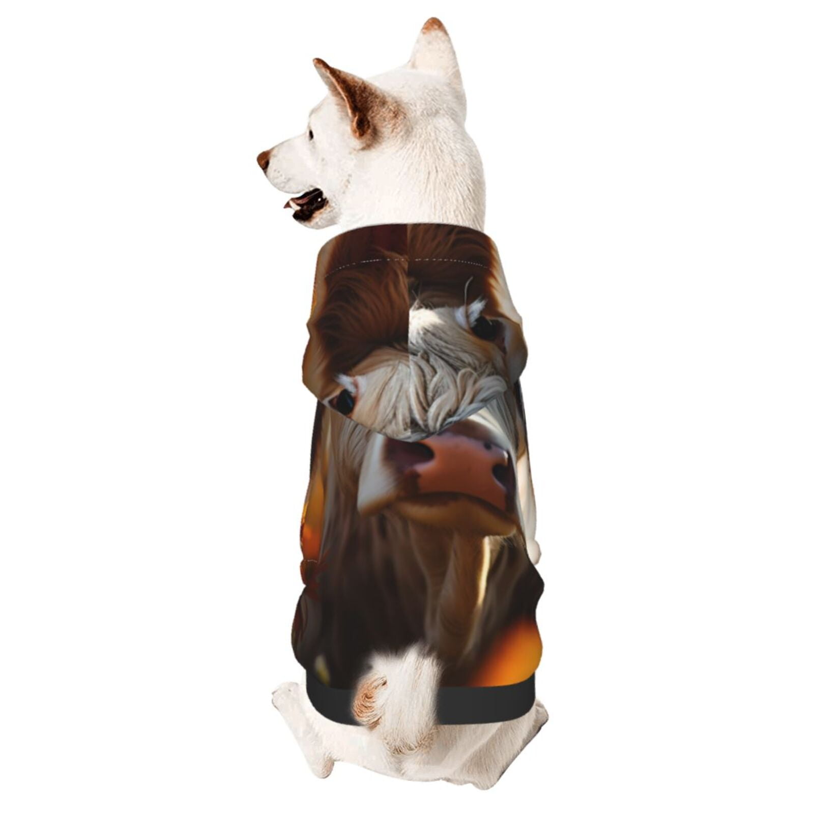 Adobk Sunflower Cow In Flower Field Print Dog Hoodie Dog Sweater