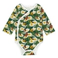 Adobk Sunflowers And Butterflies Print Baby LongSleeve Bodysuit Baby
