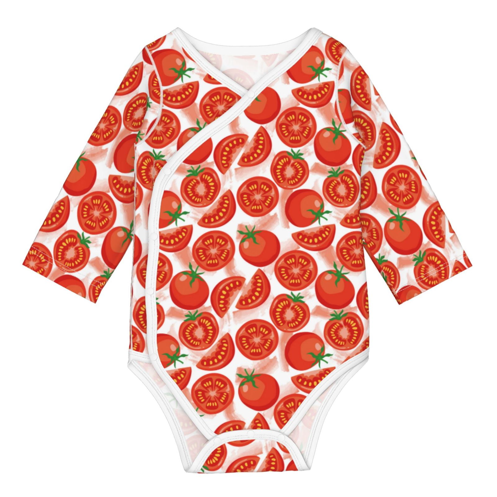 Adobk Tomatoes Print Baby LongSleeve Bodysuit Baby Clothes Newborn