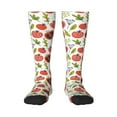 Adobk Tomatoes Print Knee High Socks Athletic Tube Socks High Stockings